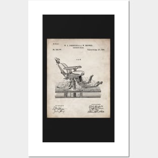 Dental Chair Patent - Dentist Dentists Office Art - Antique Posters and Art